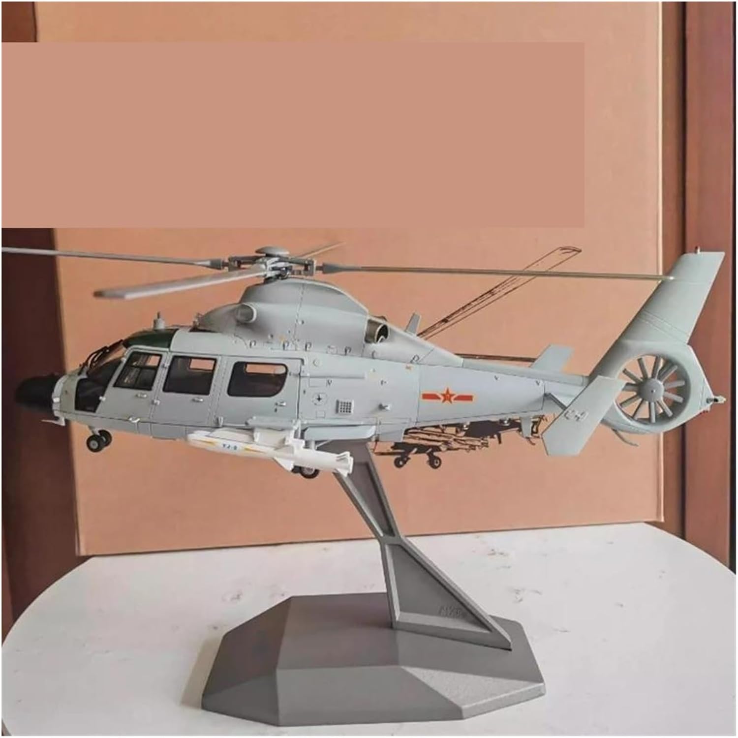 1:40 for Navy Version Straight 9D Helicopter Z-9D Gunship Miniature Alloy Classic Airplane Model Scale Metal Airplane