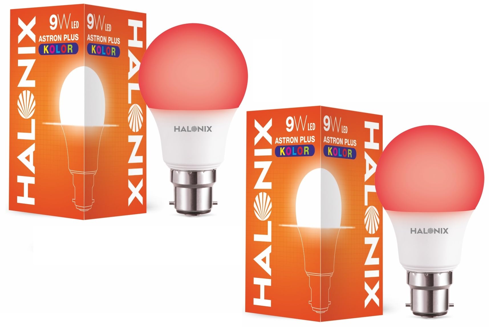 Halonix LED BULB ASTRON PLUS 9W B22 RED PACK 2-image-42