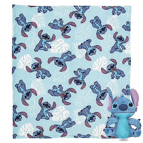 Image of Northwest Lilo & Stitch Classic Palms Character Hugger Pillow & Silk Touch Throw Blanket Set, 40" x 50"