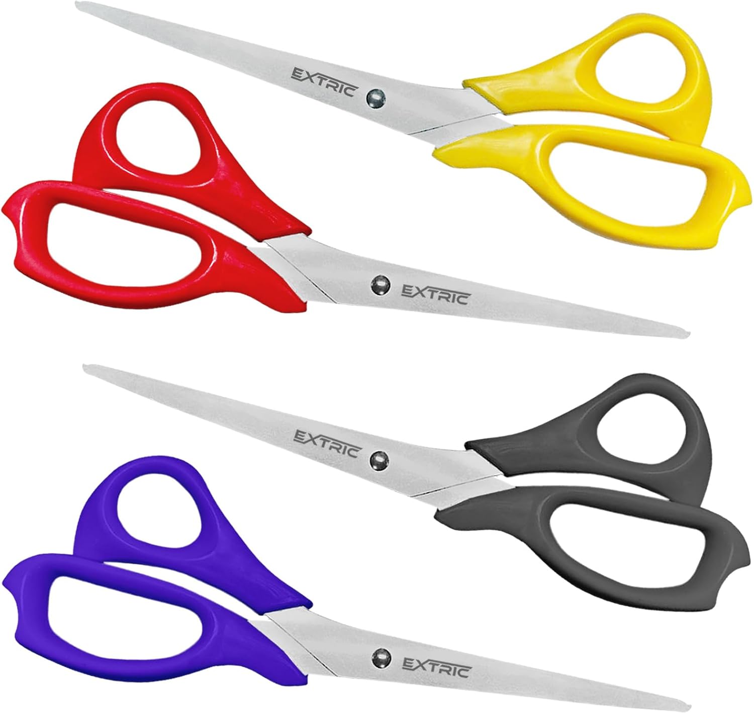 Scissors, 8" Scissors All Purpose, 4 Pack Scissors Heavy