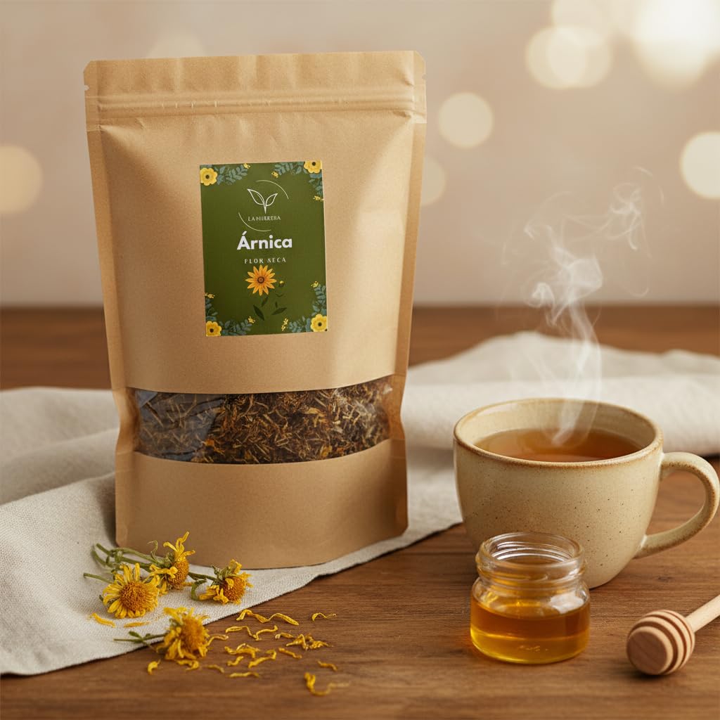 Árnica (Arnica montana) getrocknet lose 1 kg – für Kräutertees, 100% natürlich, ohne Zusätze – La Herbera