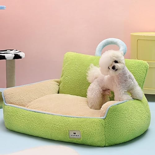 ペットベッド 冬用 犬 ハウス ふわふわ ペットハウス 室内用 ぐっすり眠れる クッション付き 保温 防寒 折りたたみ可 猫 テント 寝床 猫ハウス 犬小屋 おしゃれ 休憩所 寝床 犬猫用 小型犬用 洗える ペット用品 グリーン XL