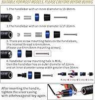Vista 6 de Extremos de la barra de la manilla, empuñaduras de mano, tapas de enchufe compatibles con KTM 390 RC 2014-2023 Almohadilla de equilibrio