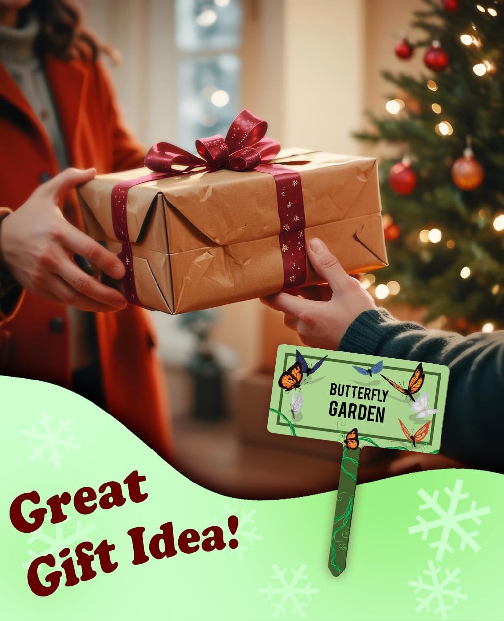 ThisWear Master Gardener Gifts Garden Butterfly Decor Butterfly Garden Stakes 1-Pack Rectangle Garden Sign