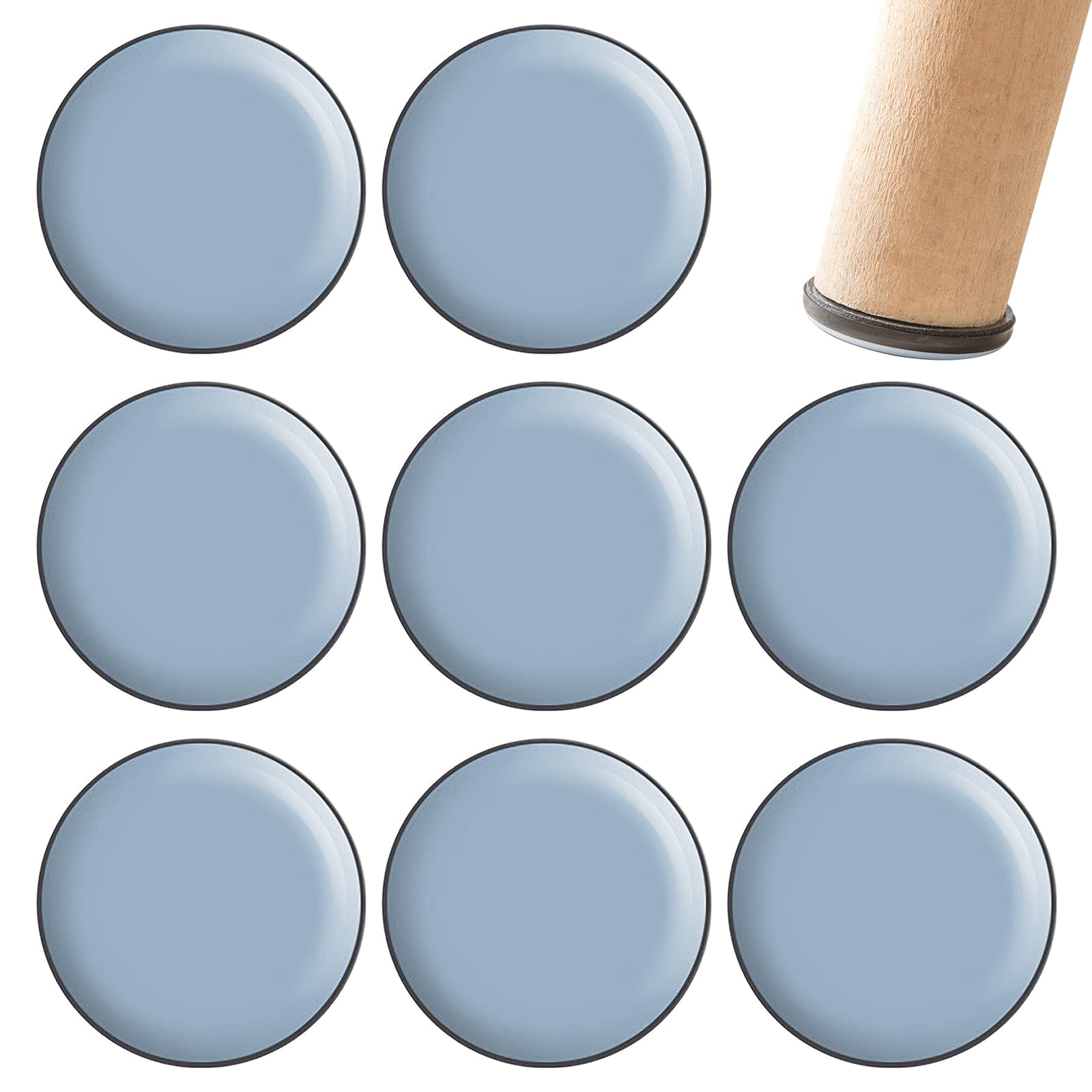 Yutou 8 Pcs Furniture Sliders And Gliders Ø 30 Mm Round Shaped Self -Adhesive Chair Leg Sliders Ptfe Teflon Furniture Glides Furniture Sliders For Carpet Furniture Movers For Furniture Easy Gliders
