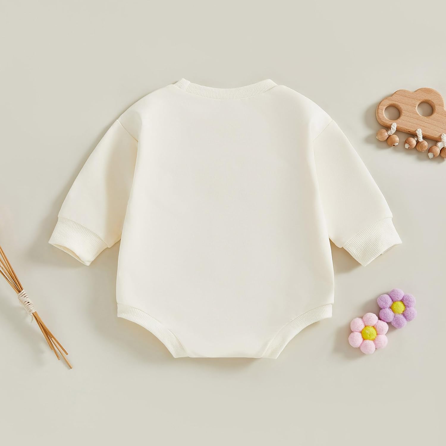 YINGISFITM Newborn Baby Girl Clothes Love Heart Long Sleeve Bubble Romper Sweatshirt Onesie Infant Valentines Spring Outfits - Image 4