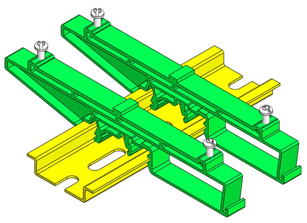 Gaurang Din Rail Mounting Bracket for PCBs and Metal Enclosures Plastic Enclosures Universal mounting 35mm 15mm G Rails Adapter 10 Set (Big)