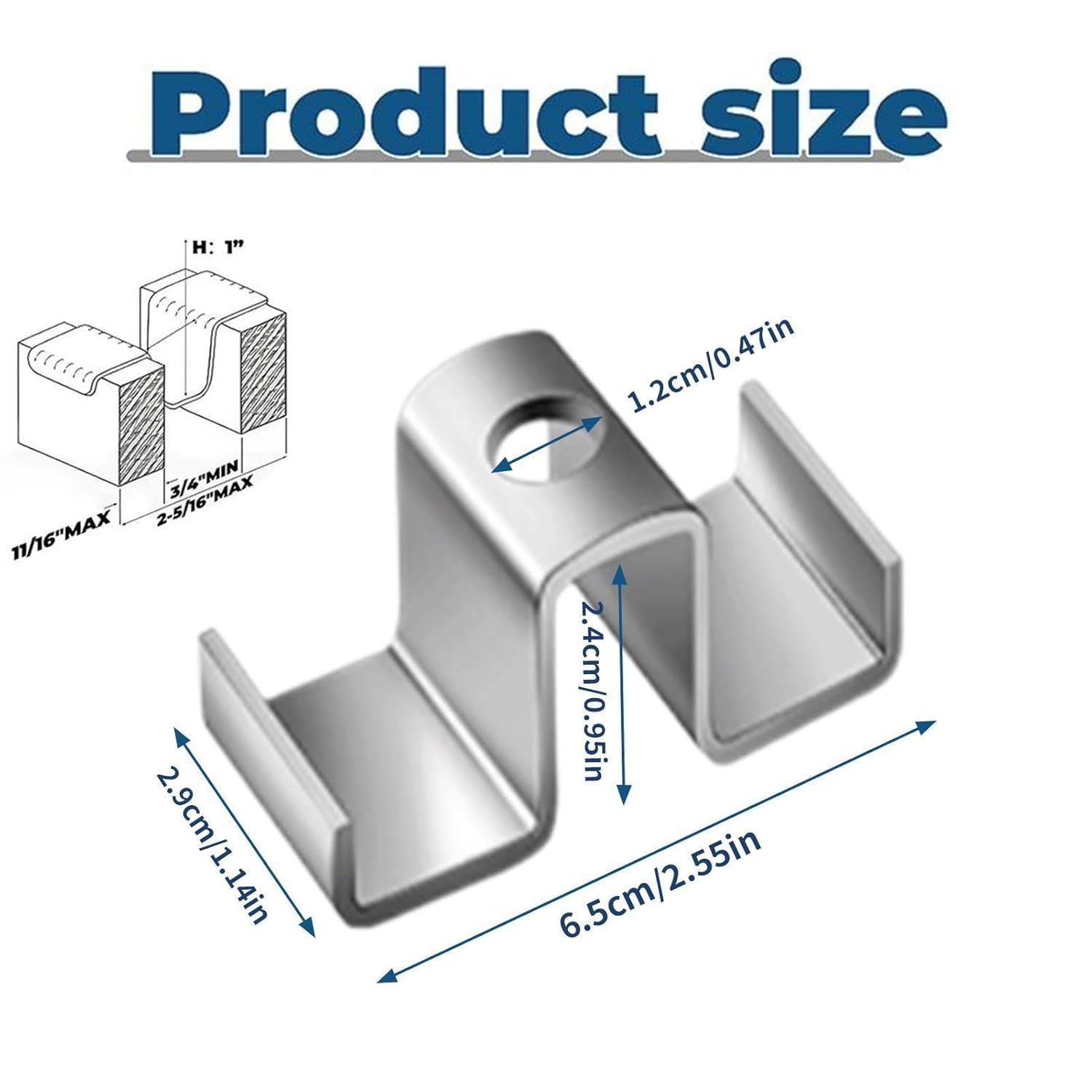25PCS Metal Grating Clip, Galvanized Carbon Steel Grating Saddle Clip, Heavy Duty Metal Bar GratingSaddle Clamp, Fixing Fastener Weather Proof Clamp, for Industrial Flooring Drainage Systems
