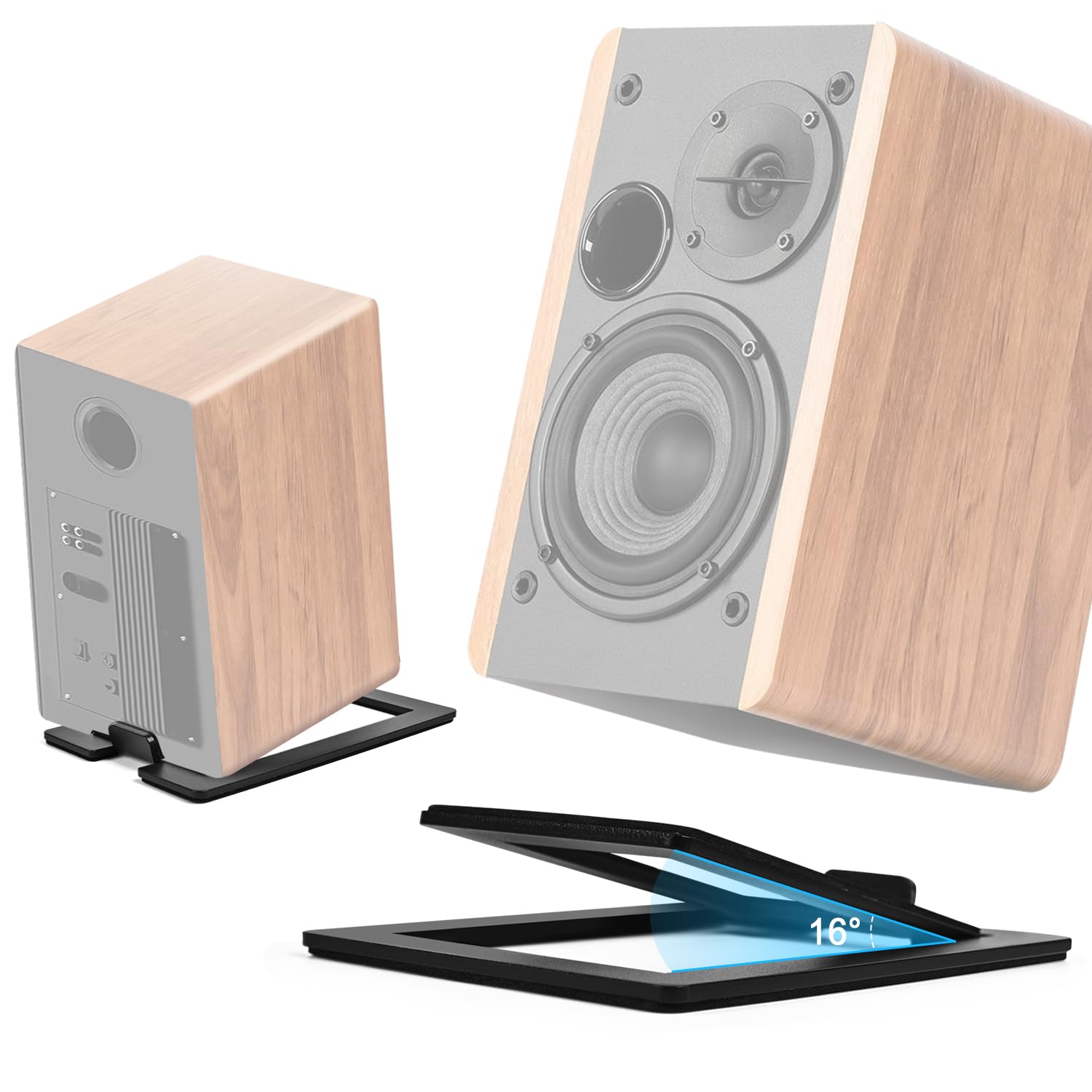 「チーマンくん」　スピーカースタンド　ペアセット Amazon | Hunenoru スピーカースタンド 卓上 ペア スピーカー台 共振