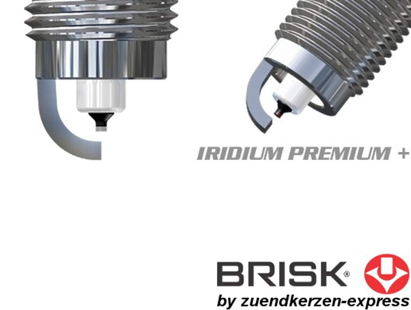 BRISK Iridium Premium+ Plus P3 1621 Bujías de Encendido, 6 piezas