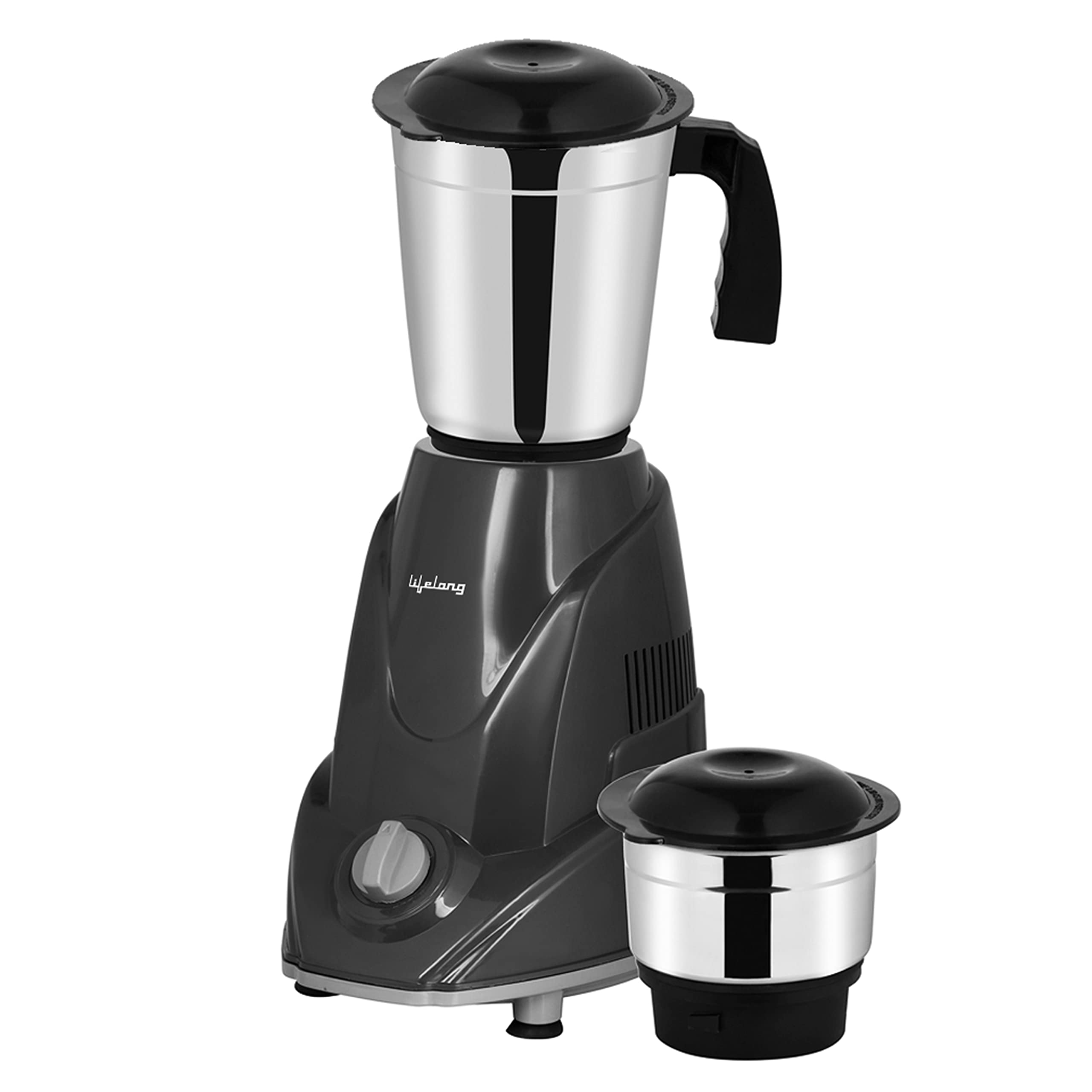 Lifelong Mixer Grinder for Kitchen | 2 Jars 500 Watt Mixie | Dry & Liquid Jars | Blender for Juices, Chutneys & Masalas with Stainless Steel Blades, 3-Speed Control & Overload Protection (LLMG92)