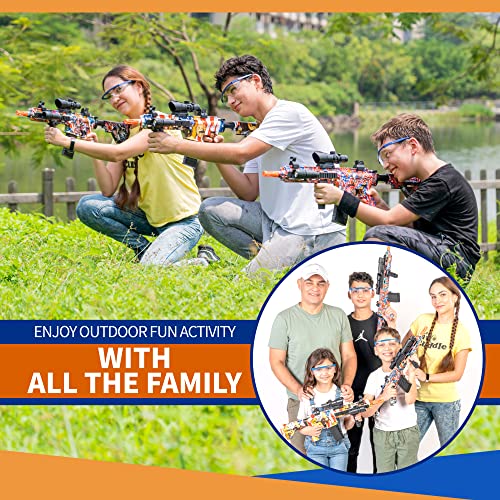 Gel Snipers Gel Ball Blaster Electric Toy Gun Full Kit With 3000 Water Beads Ammo Gels Rechargeable Batteries & Flashlight Outdoor Backyard Shooting Game Activities For Adults Boys & Girls 12+ #TOP4