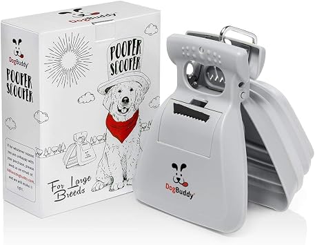 DogBuddy Large Pooper Scooper (Mist) and Large Waste Bags (Biodegradable) Bundle