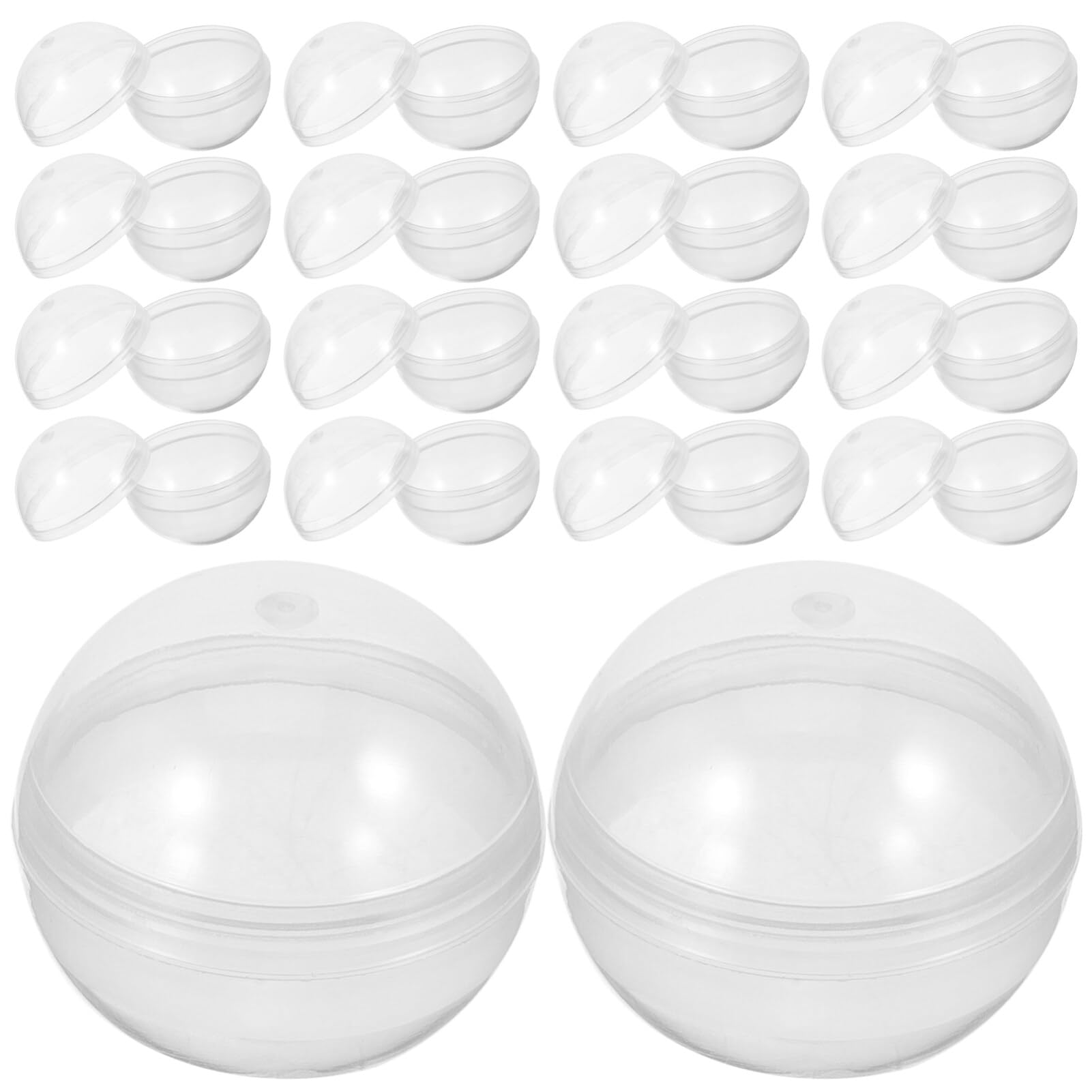 Alipis 100Pcs Lottery Balls Fillable Bingo Balls, Clear Plastic Raffle Packing Gift Round Empty Capsule Globe for Claw Machine, Party, Raffle Game Props (28mm)