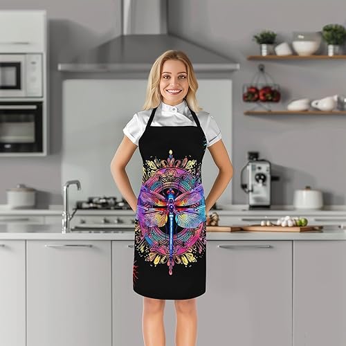 Miniatura 2 de Castle Fairy Delantal de cocina de decoración exótica para adultos, delantal impermeable retro a la moda para pintura de jardinería (sin bolsillo),