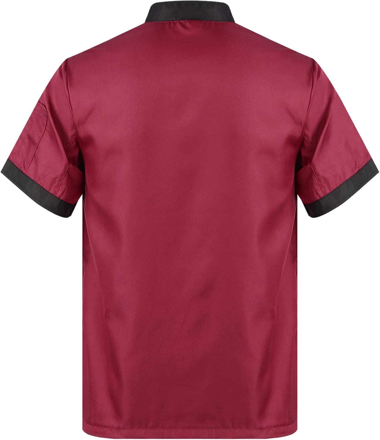 iiniim Mens Womens Kitchen Work Uniform Short Sleeve Chef Coat Restaurant Canteen Cook Jacket with Hat