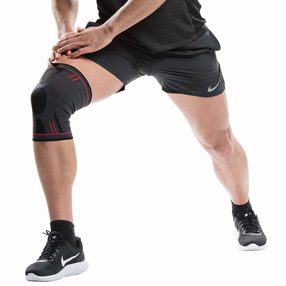 Kuangmi Knee Braces Support for Joint Pain Relief, Arthritis, Meniscus Tear and Sports (Upgrade Blue, M)