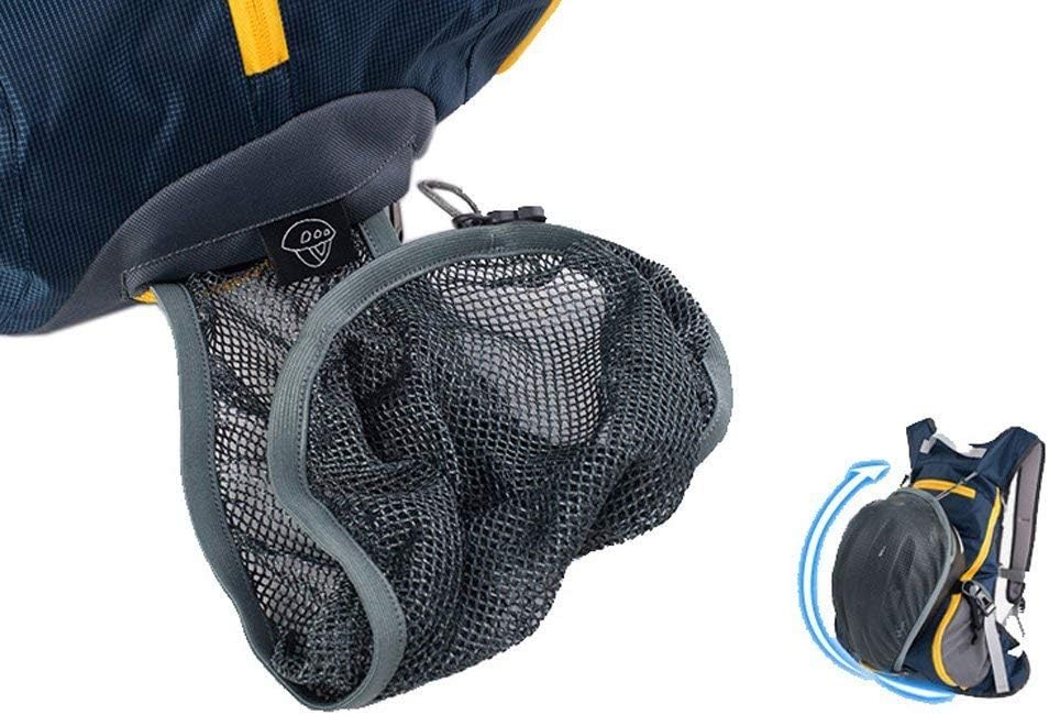 Hysenm 15L Hiking Daypack Lightweight Waterproof Packable Backpack With Helmet Net For Traveling Climbing Camping Men Women, Black