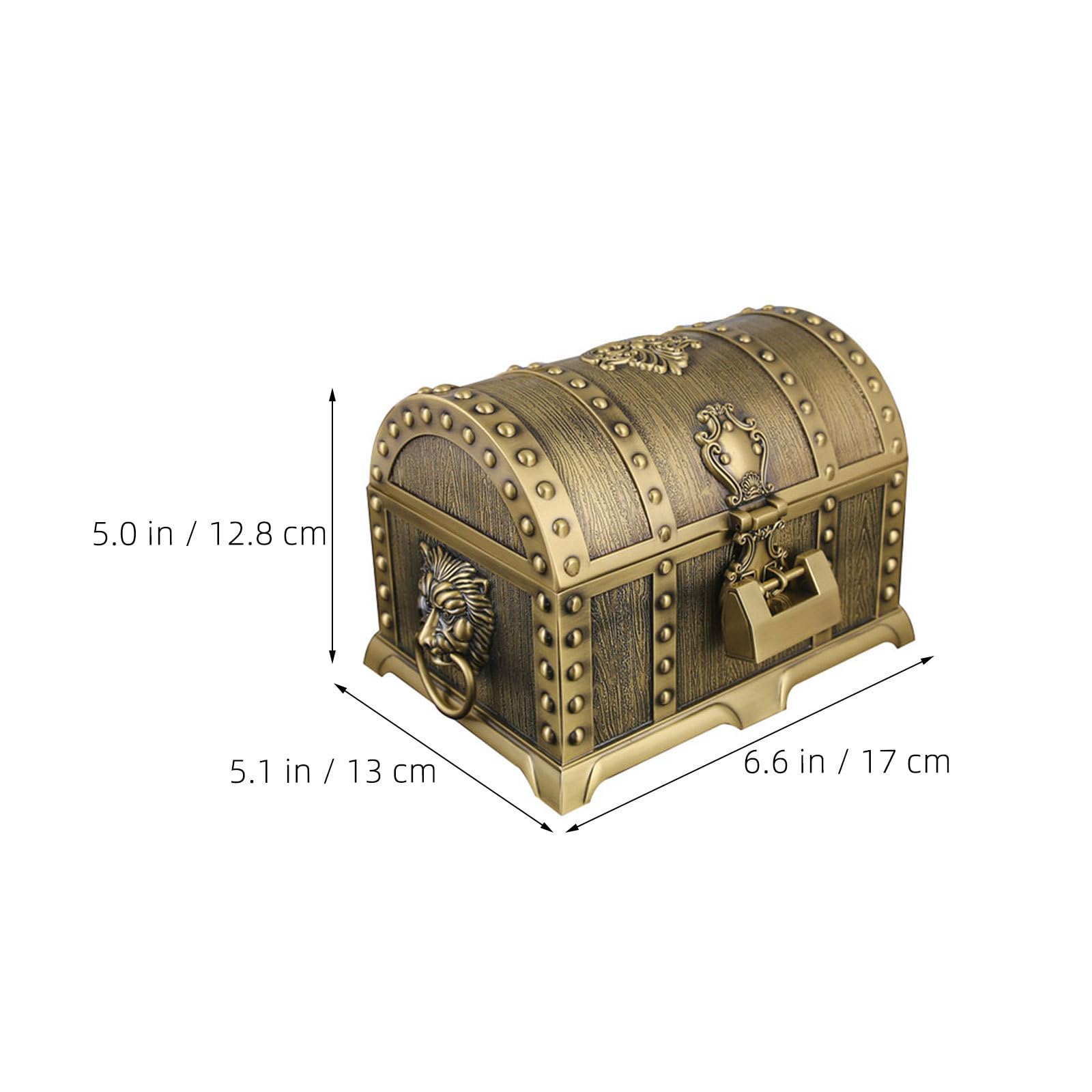 GANAZONO Joyero Vintage Pequeño Rectangular con Cerradura para Joyas