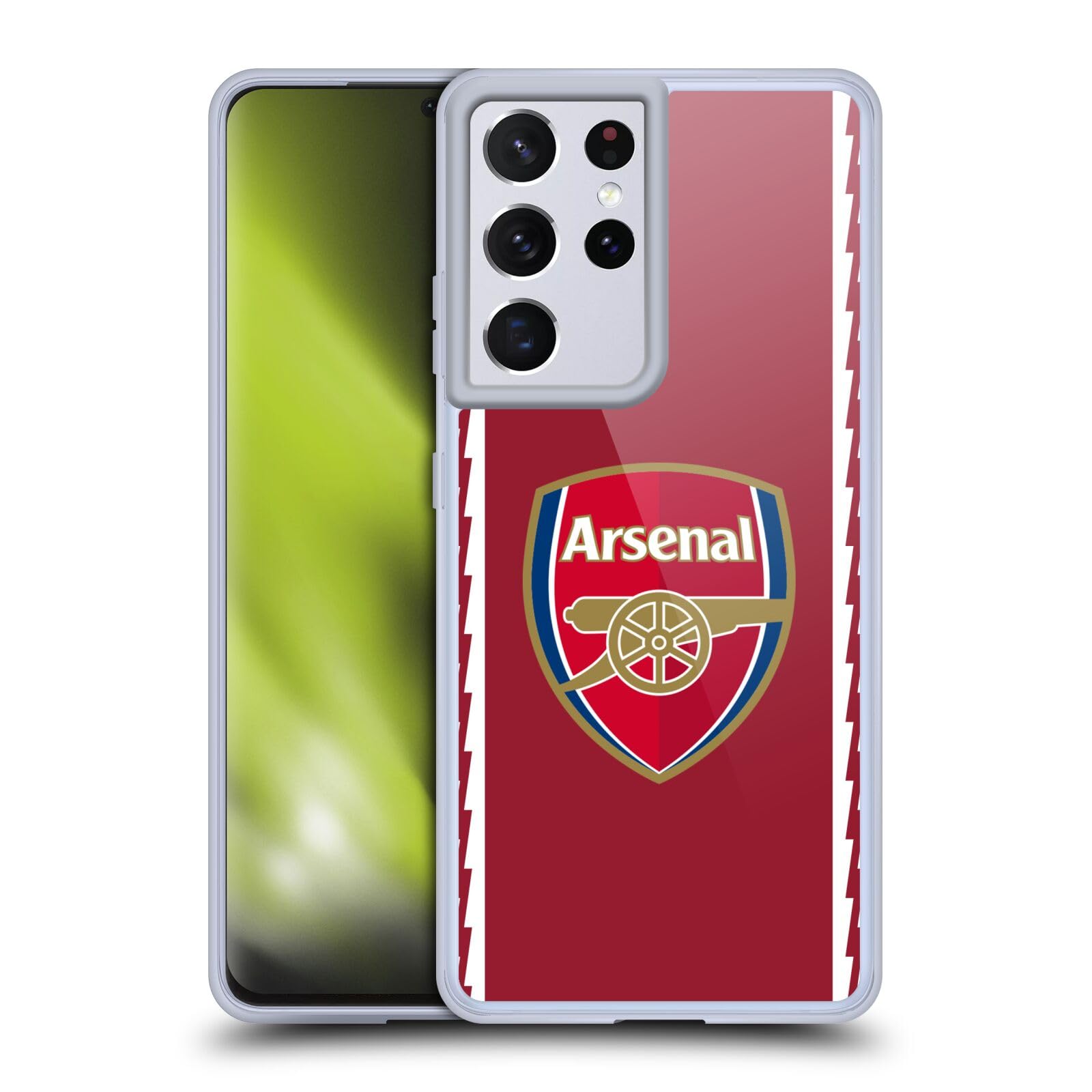 Head Case Designs Officially Licensed Arsenal FC Home 2022/23 Crest Kit Gel Case [Military Grade Protection] Compatible with Samsung Galaxy S21 Ultra 5G and Compatible with MagSafe — image 1