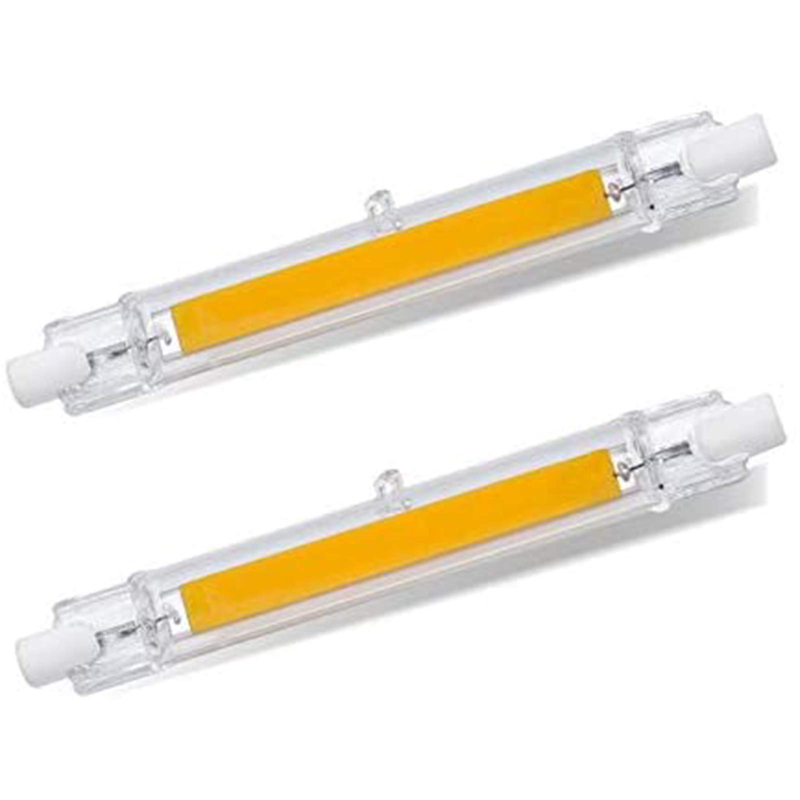 YDHNB R7S 118mm LED Bulb 20W J118 Dimmable COB Filament Chip J Type Linear Light Double Ended Reflector 200W Halogen Replacement Energy Saving Floodlight Warm White 3000K Pack of 2