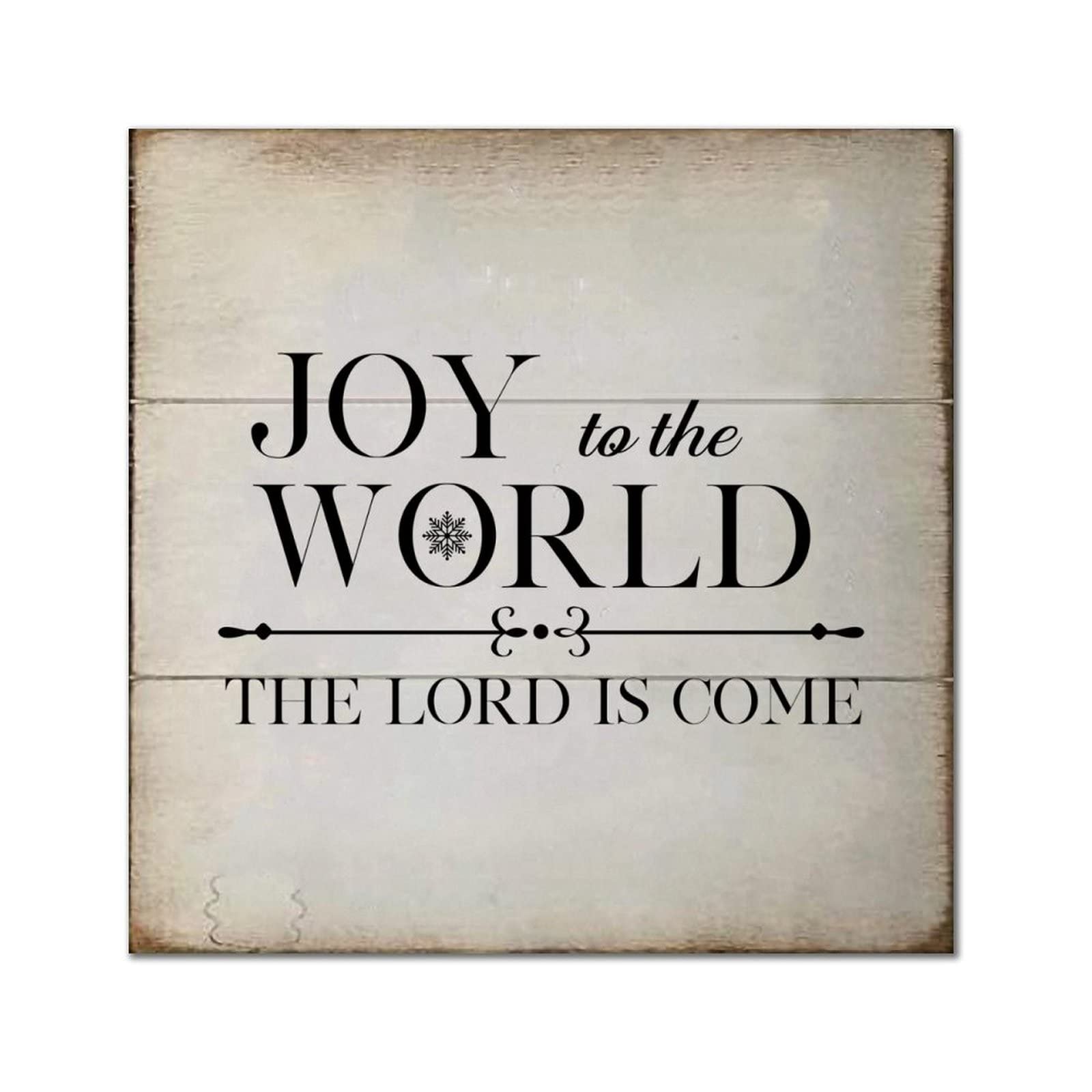 Décoration murale rétro en bois Joy to The World de 35cm