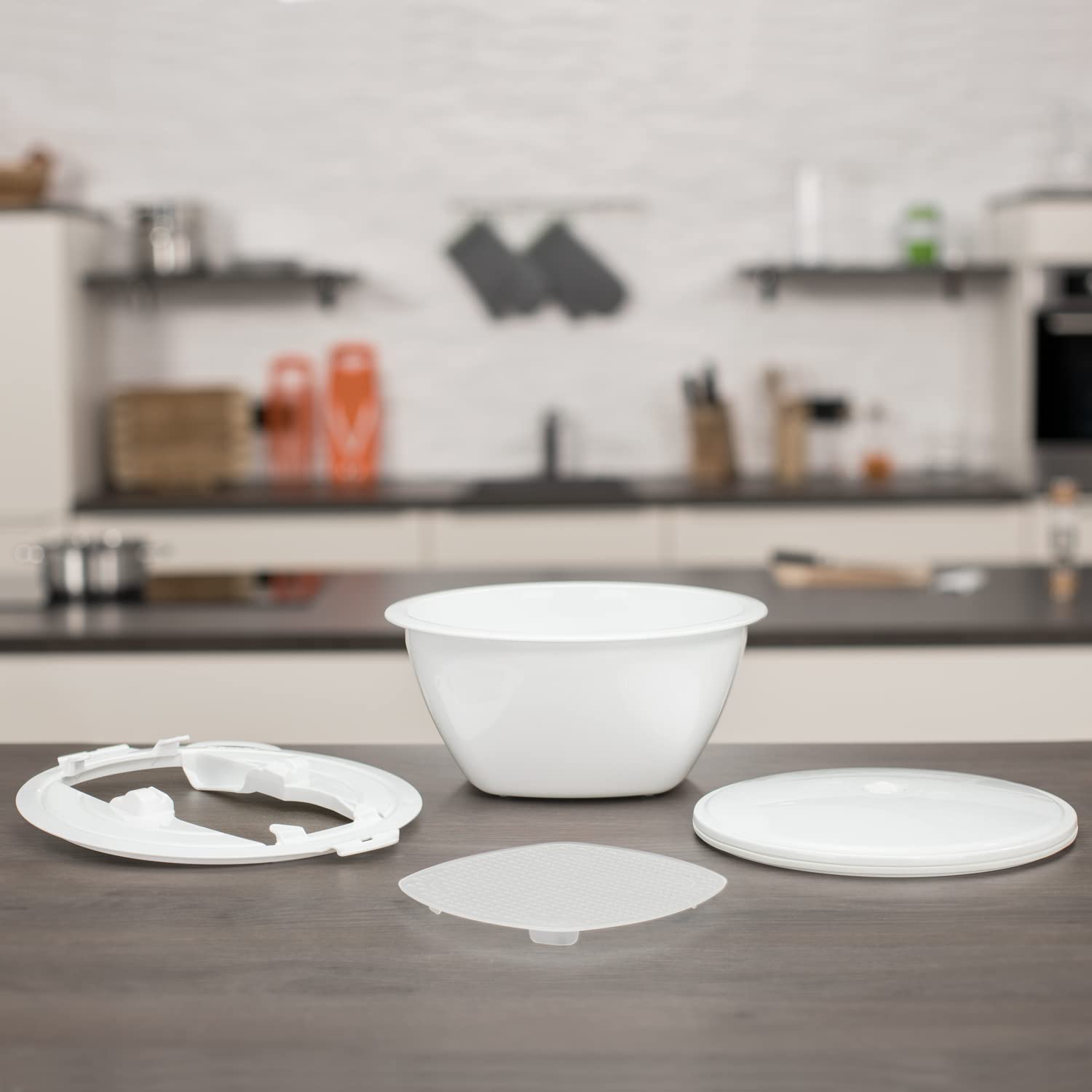 BörnerMultimaker - Tinted: Bowl with Keep-Fresh lid, Sieve and Multiplate (Violet)