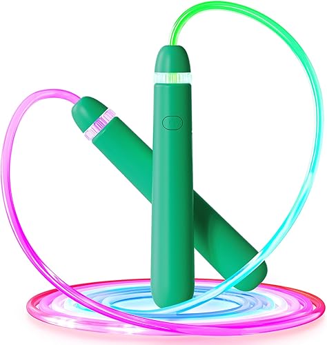 Miniatura 12 de LED Light Up Jump Rope for Kids and Adult, Adjustable Glowing Skipping Rope for Boys and Girls, Colorful Luminous Jumping Rope for Fitness and
