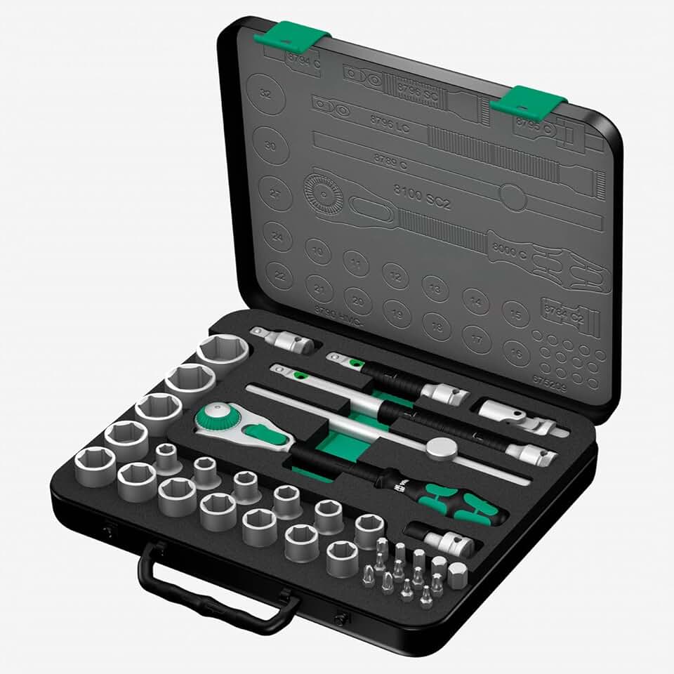 Wera 003645 Zyklop Ratchet Premium 1/2" Drive Metric Set