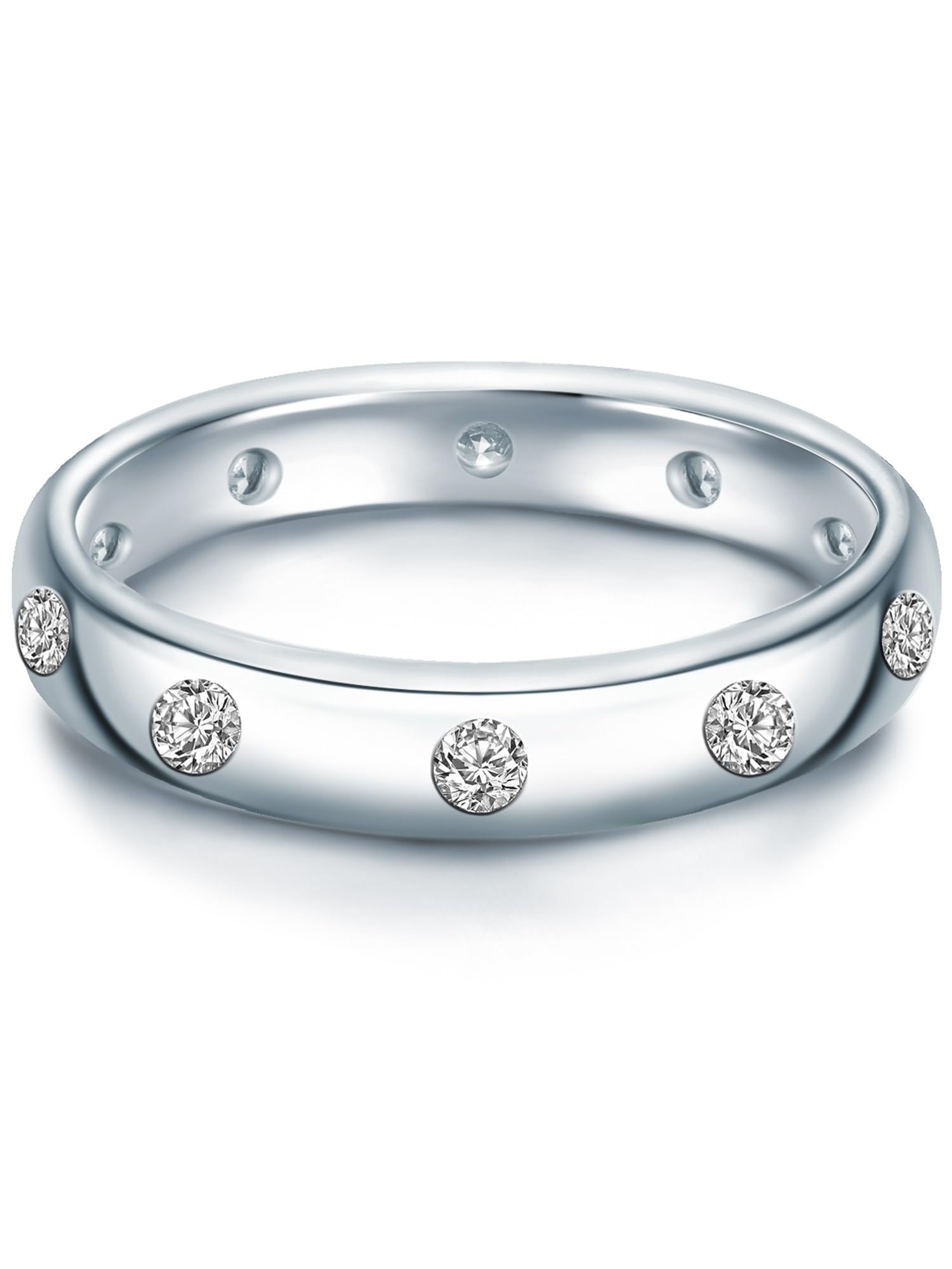 Trilani Anello a fascia da Donna in Argento Sterling