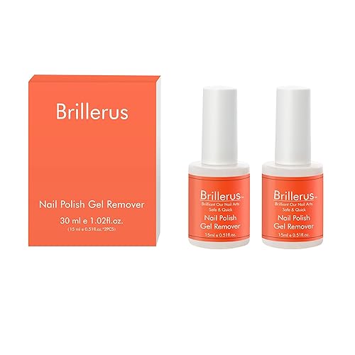 Brillerus Removedor de esmalte de uñas de gel rápido, gel mágico, fácil y rápido de eliminación de gel de burbujas de 2 a 5 minutos, sin daño, sin
