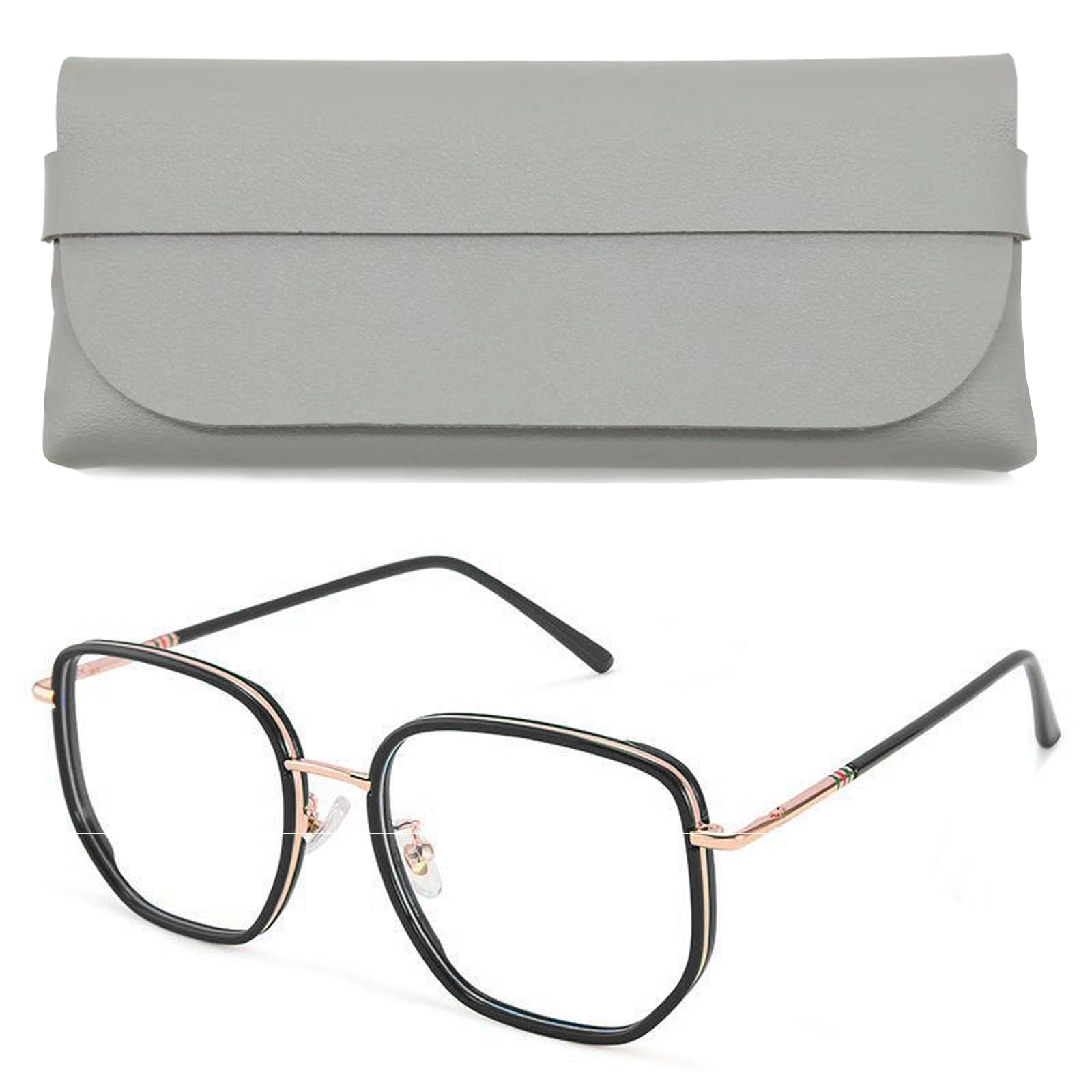 Eterspr Gafas Filtro Luz Azul Grandes, Gafas de lectura, Gafas Plegables de luz azul, para Hombre y Mujer Ordenador, Lectura, TV, Gaming