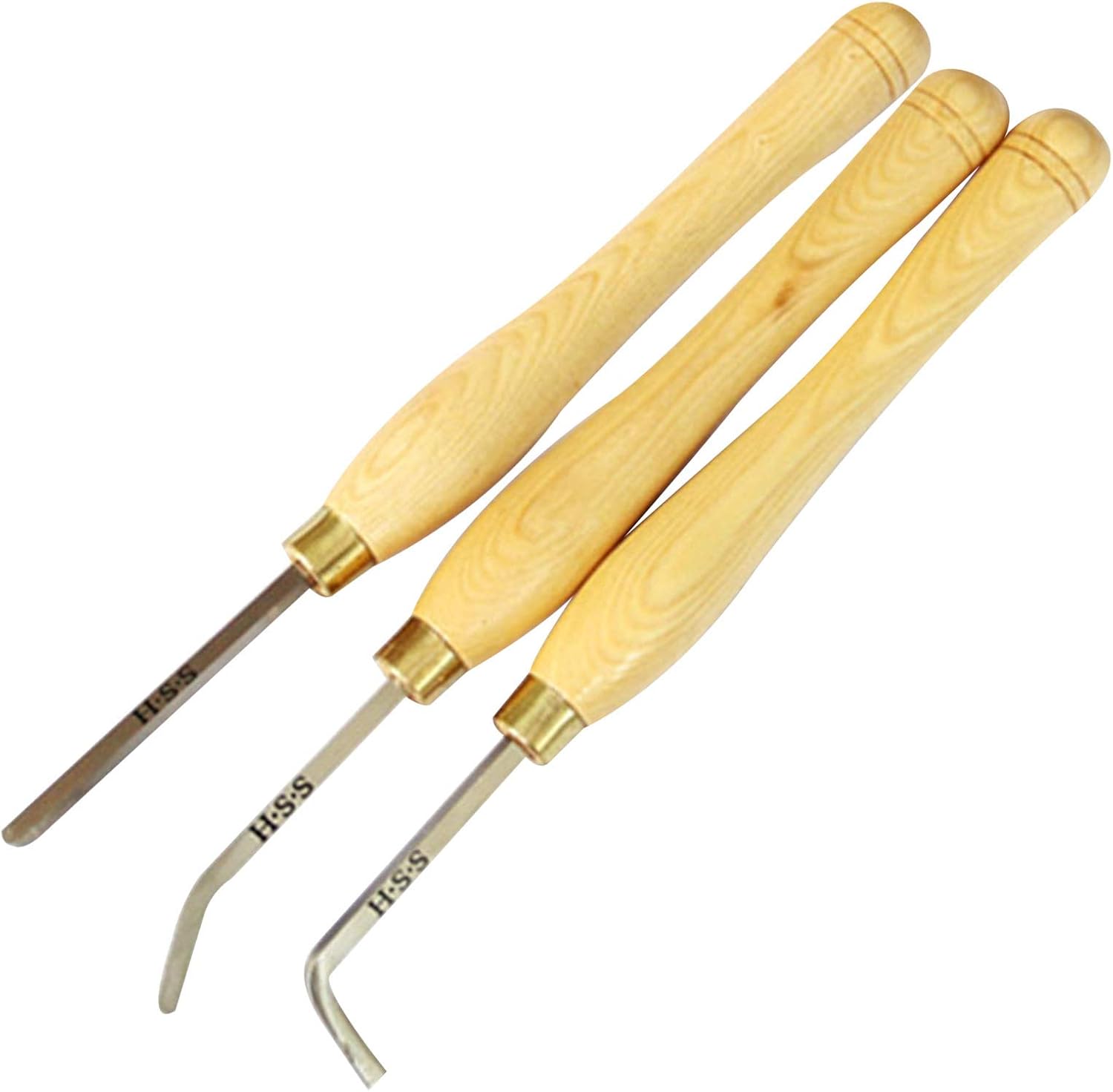 Chisels, HSS M-INI Hollowing Tool Set High Speed Steel Woodworking Hollowing Tools M-INI Turning Set Wood Carving Tool Kit 3Pcs/Set