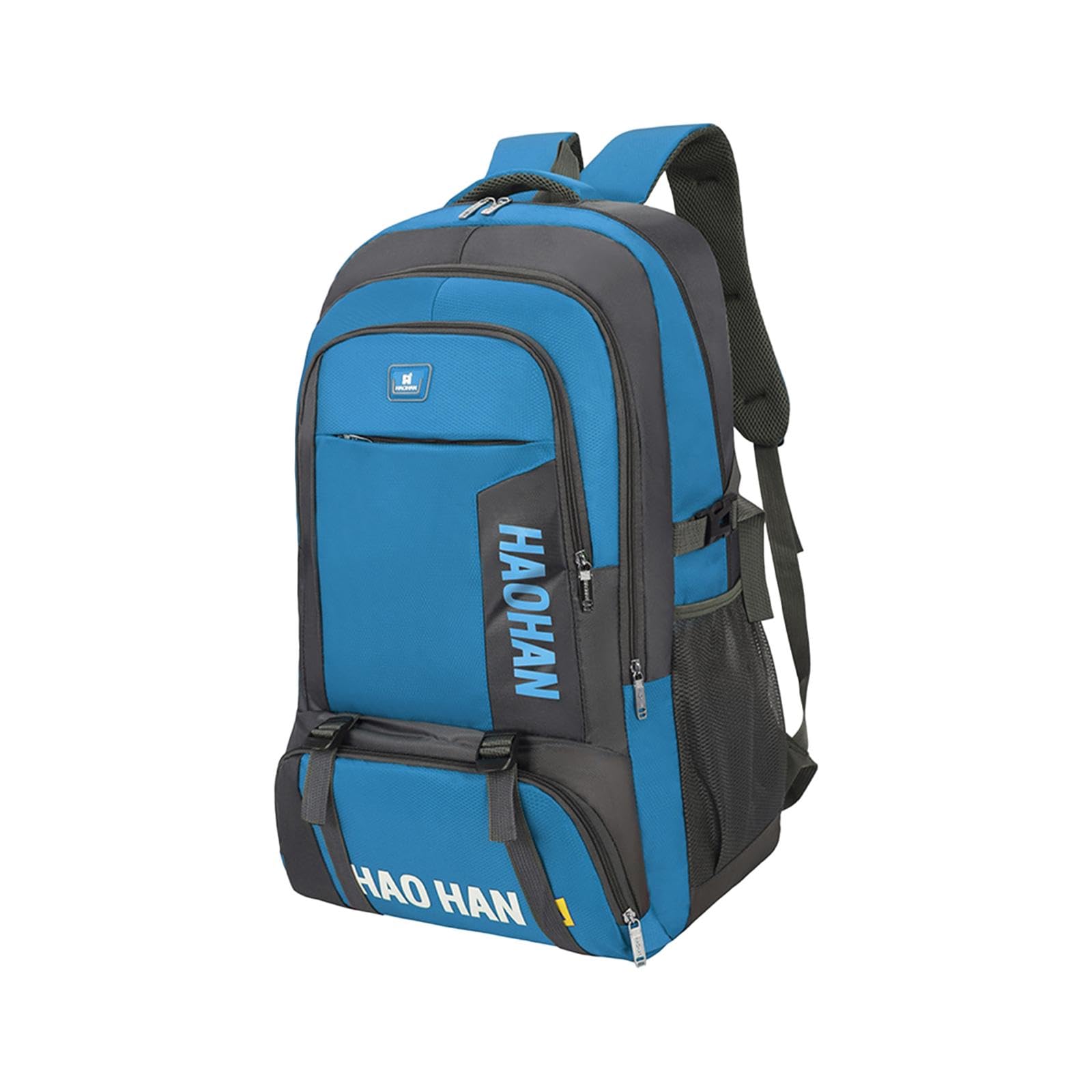 Men Backpack with Zipper Water Resistant Knapsack for Street Shopping Hiking Blue | Backpacks, Bags & Briefcases | Mens Accessories-image-0