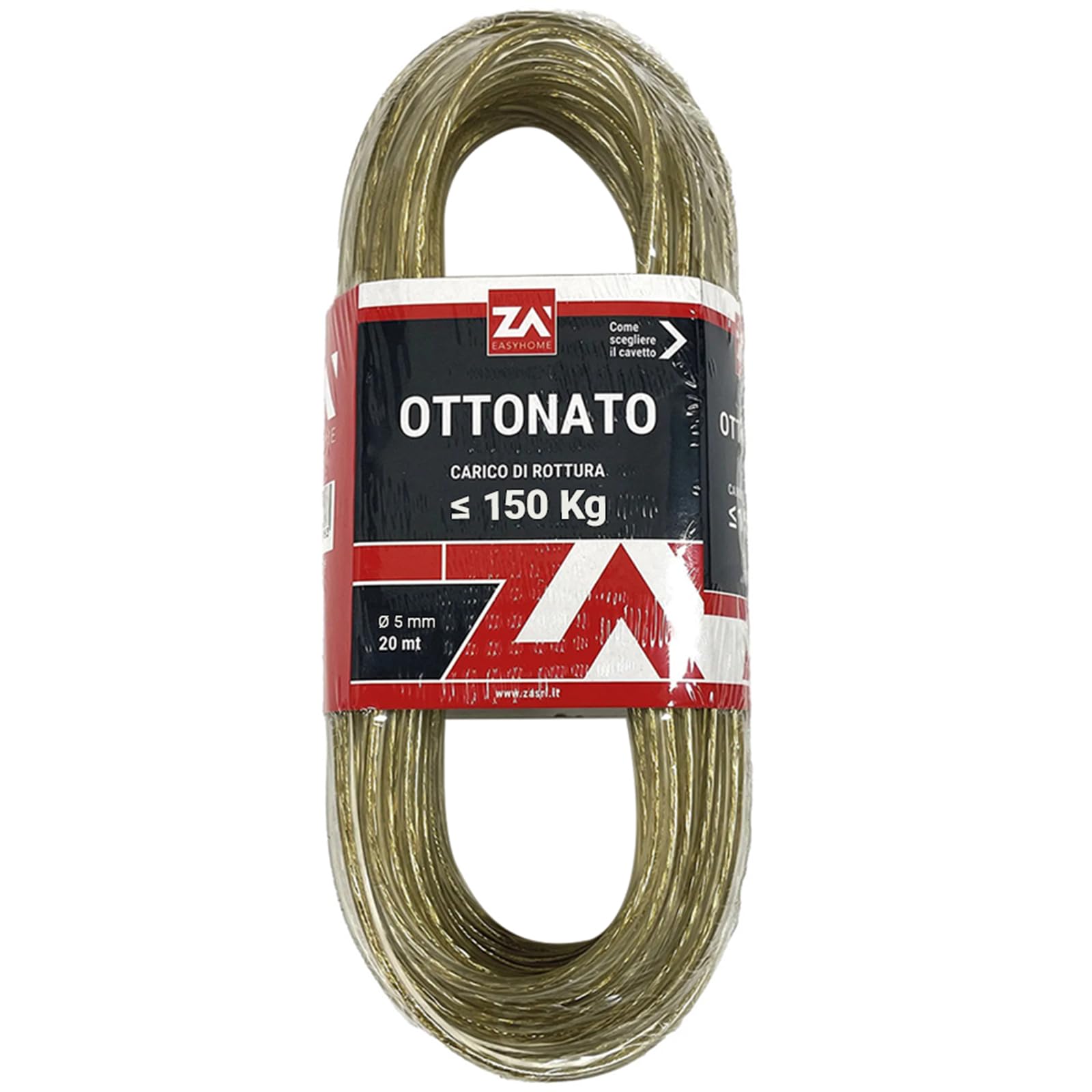 Stendibiancheria In Ottone Rivestito PVC Masidef - Diametro 5mm, Lunghezza 20m, Per Uso Professionale E Domestico - Foto 8
