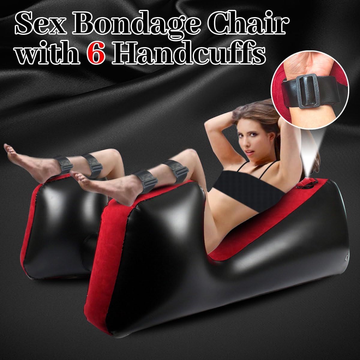 Divano gonfiabile per sesso con pompa elettrica, cuscino per il piacere delle coppie, sedia per articoli sessuali, giocattoli BDSM in PVC per coppie, cuscino di supporto per posizione più profonda