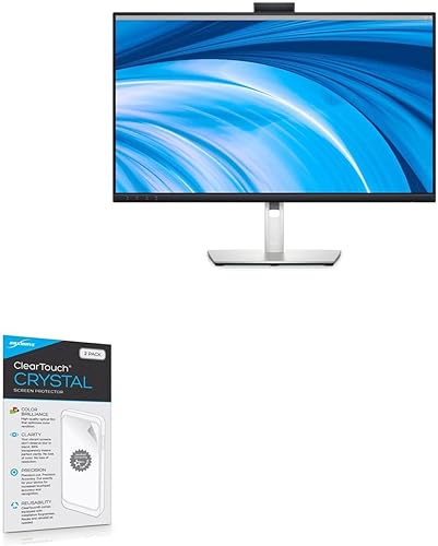 BoxWave Protector de pantalla compatible con el monitor de videoconferencia Dell 27 (C2723H) ClearTouch Crystal (paquete de 2), película HD, protege