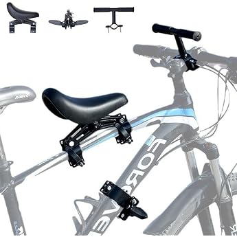 Foreverup Children's Front Bicycle Seat Children's Bicycle Seat Front Bicycle Seat with Handlebar Bicycle Seat Mountain Bike Child Seat for Mountain Bikes City Bikes Folding Bikes Children from
