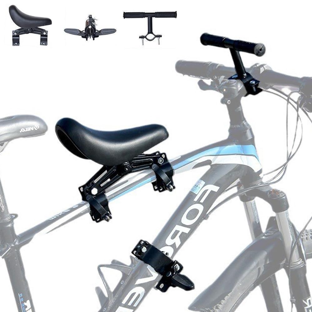 Foreverup seggiolino Anteriore per Bicicletta，Seggiolino per Mountain Bike，Seggiolino Bici Anteriore per Bambini，Seggiolino per Bambini da 1 a 6anni, Adatto per Mountain Bike, Biciclette