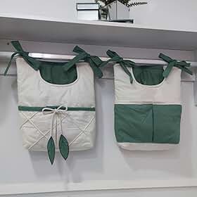 Kit Saquinho Porta Fraldas para Meninos Verde 2 Peças Porta Treco e Objetos Safari Selva Bichinhos Bebê Enxovais Original