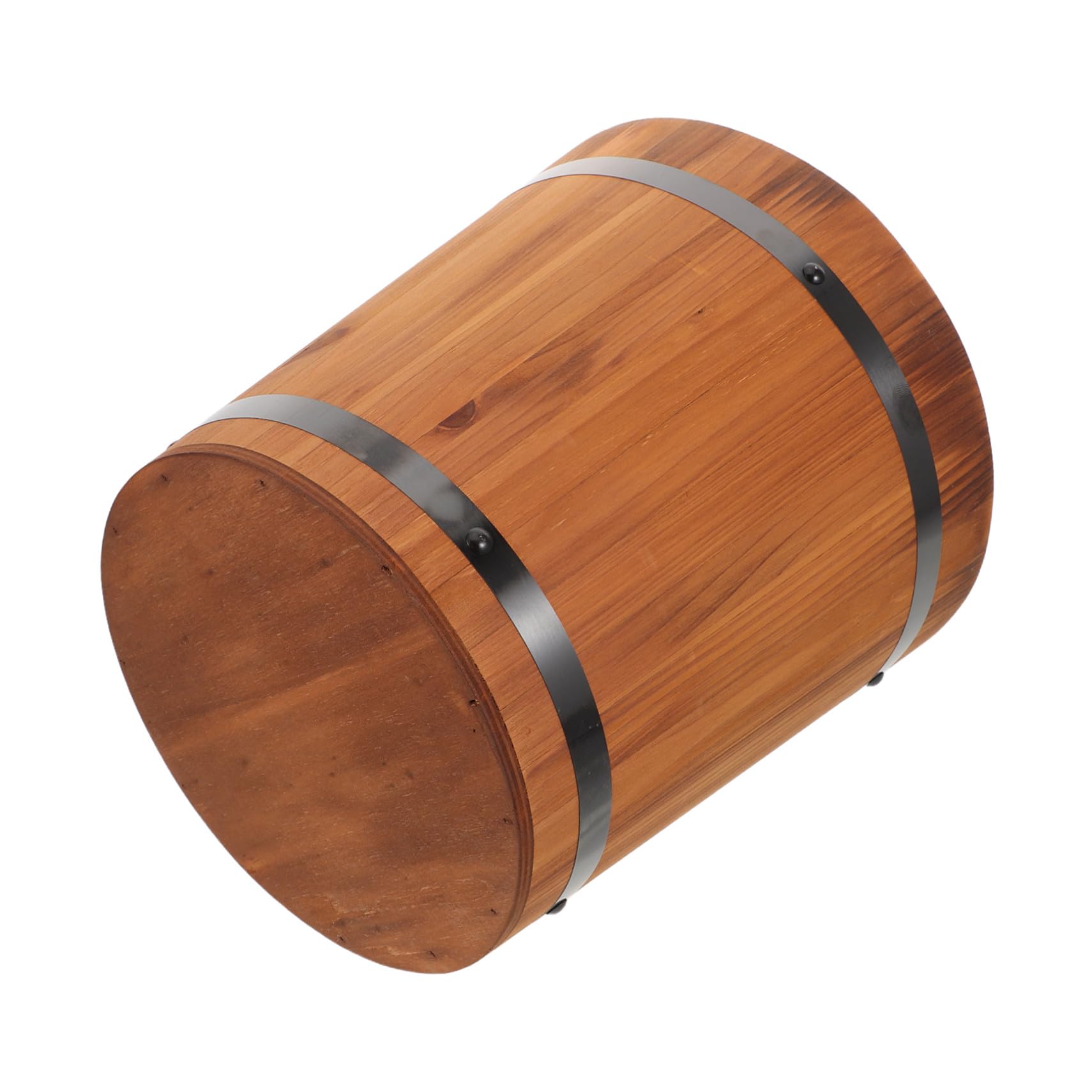 Récipient stockage céréales en bois noble, pot de fleurs et bac de rangement premium