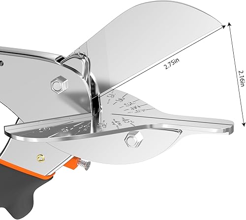 Miniatura 8 de GARTOL Tijeras de inglete, cortador multiángulo ajustable de 45° a 135° para moldear, recortar y cuarto de ronda – Herramienta de mano de precisión