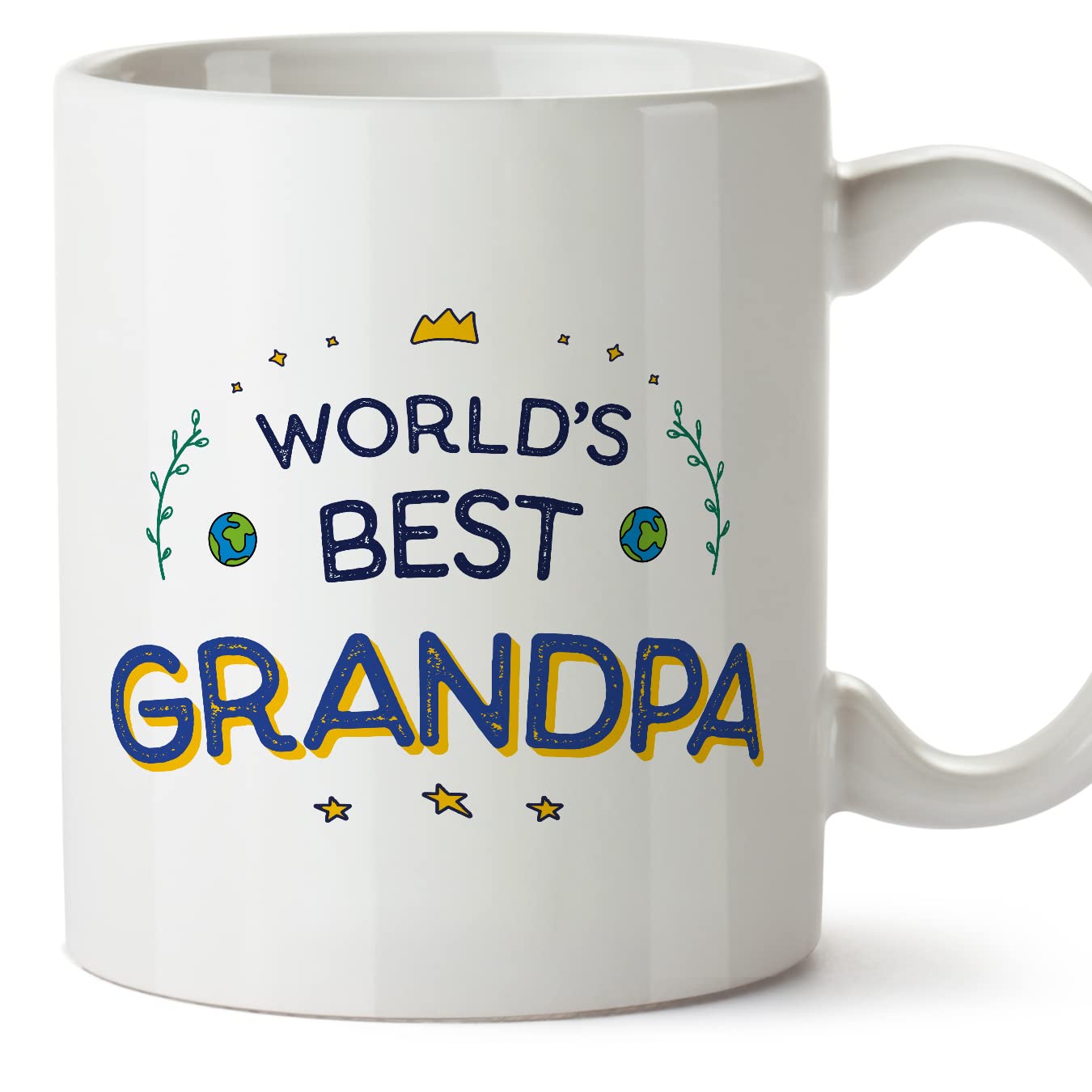 MUGFFINS Grandfather/Grandpa Mug - in English - World's Best - Funny Gift for Grandfather's Day - Ceramic 11oz Mug