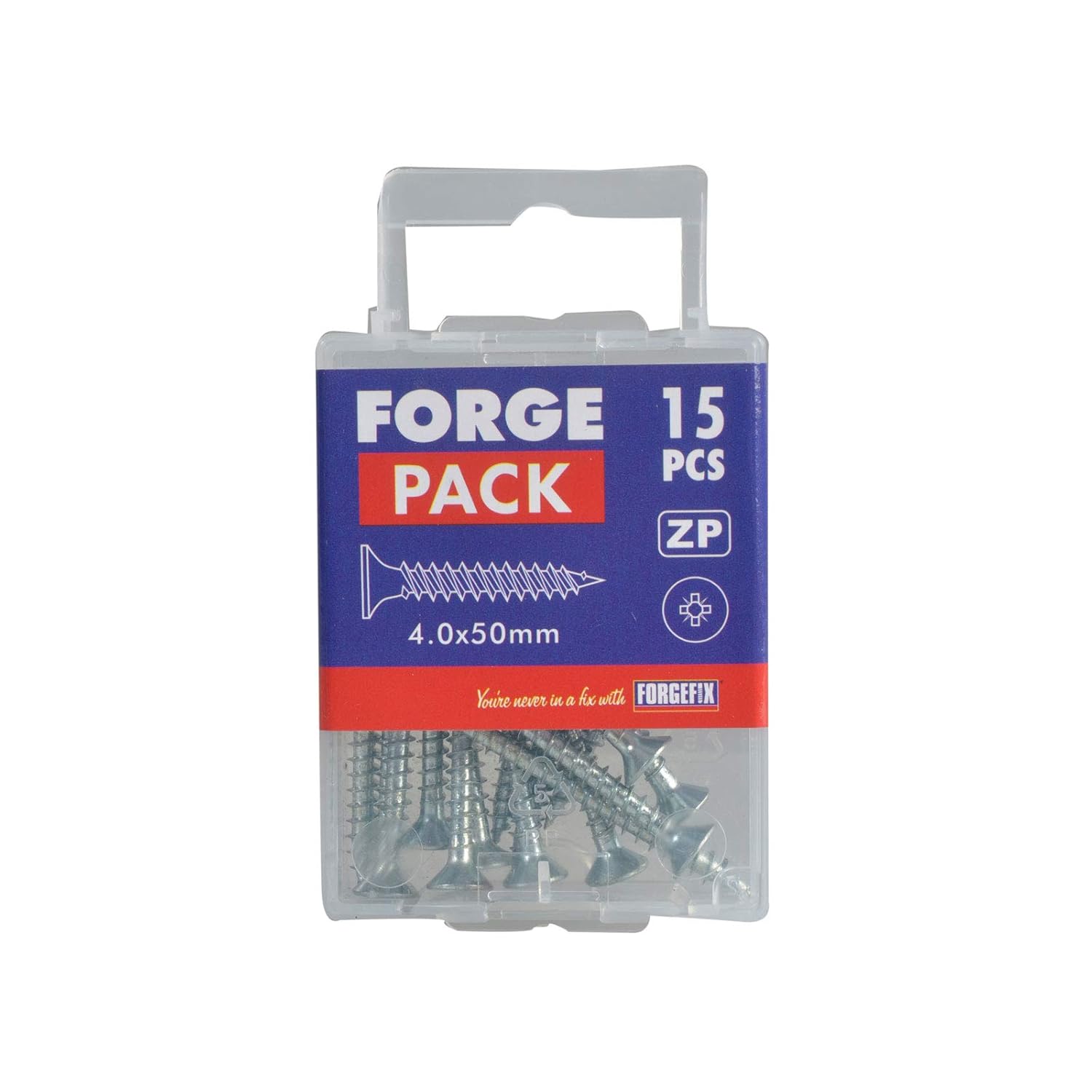 ForgePack Multi-Purpose Single Thread Screws | 4.0 x 30mm | Zinc Plated | Pack 30