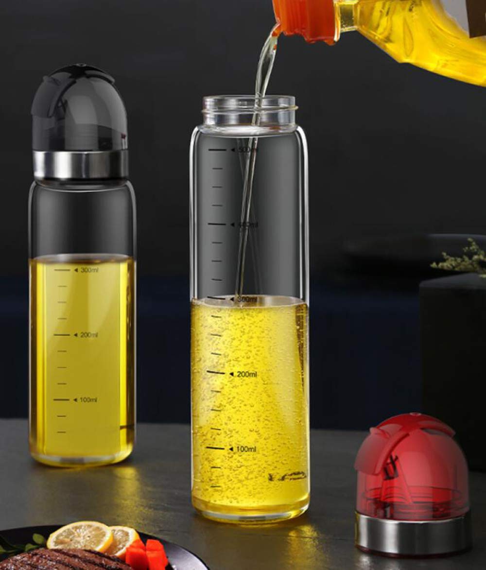 Distributeur D'Huile D'Olive En Verre Borosilicate 500 Ml - Burette Avec Graduations, Bouchon Verseur - Pour Cuisine - 8