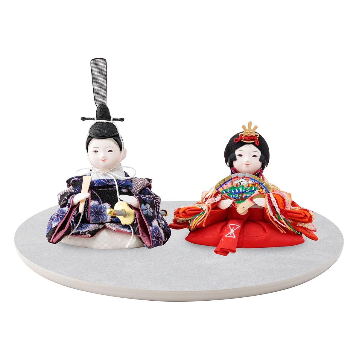 Amazon | ぷりふあ 衣 雛人形 Halfmoon 半月 平飾り 奏 石目調ライト