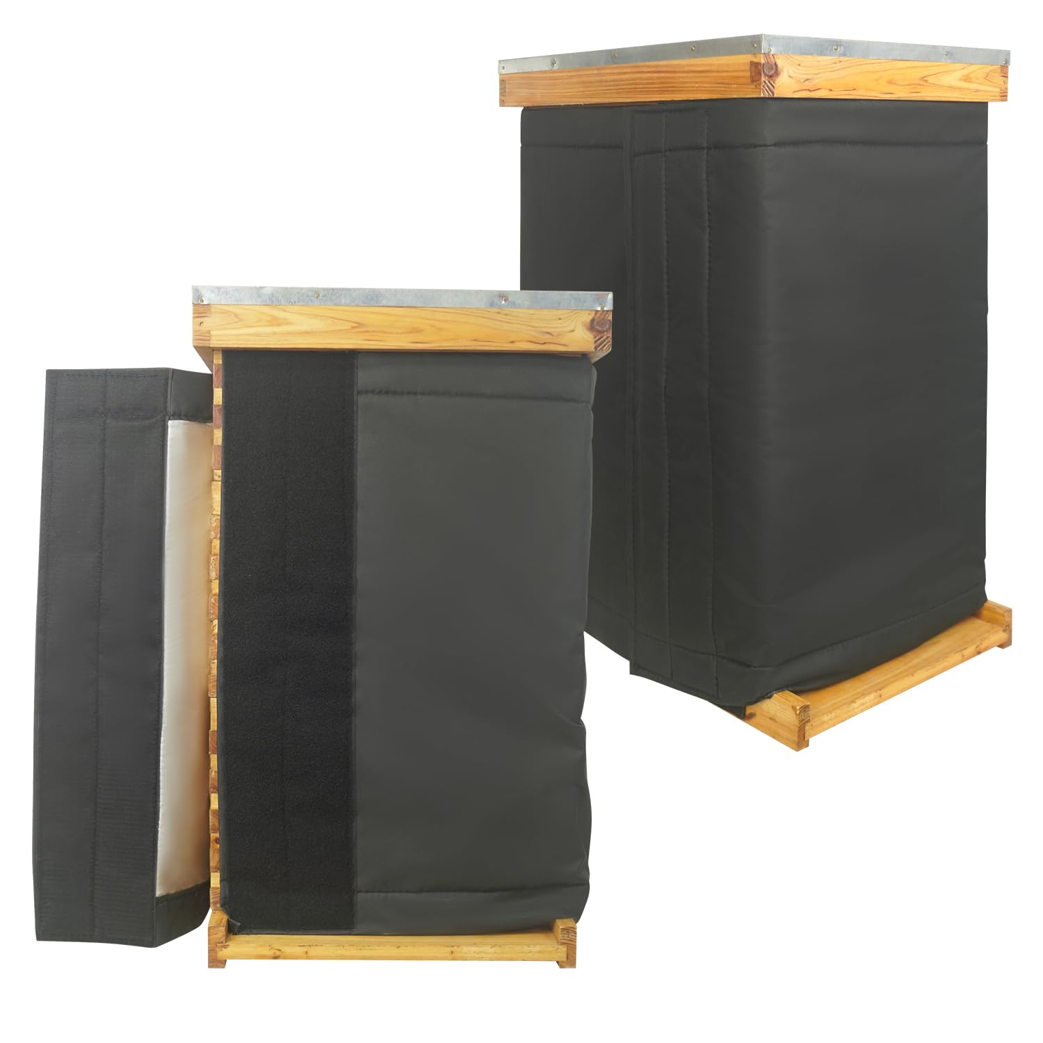 2 Pcs Winter Bee Hive Wrap for 10 and 8 Frame Beehives Thickened Beehive Wrap for Winter Beehive Insulation Wrap Cozy Windproof Warm Bee Hive Winter Protection Cover Waterproof, Adjustable 81" x 26"