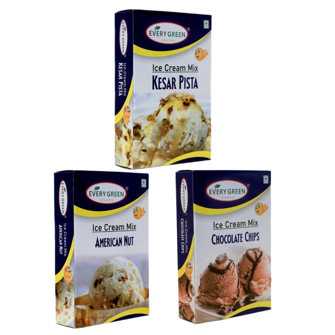 Every Green Ice Cream Mix Powder American Nut, Chocolate Chips, and