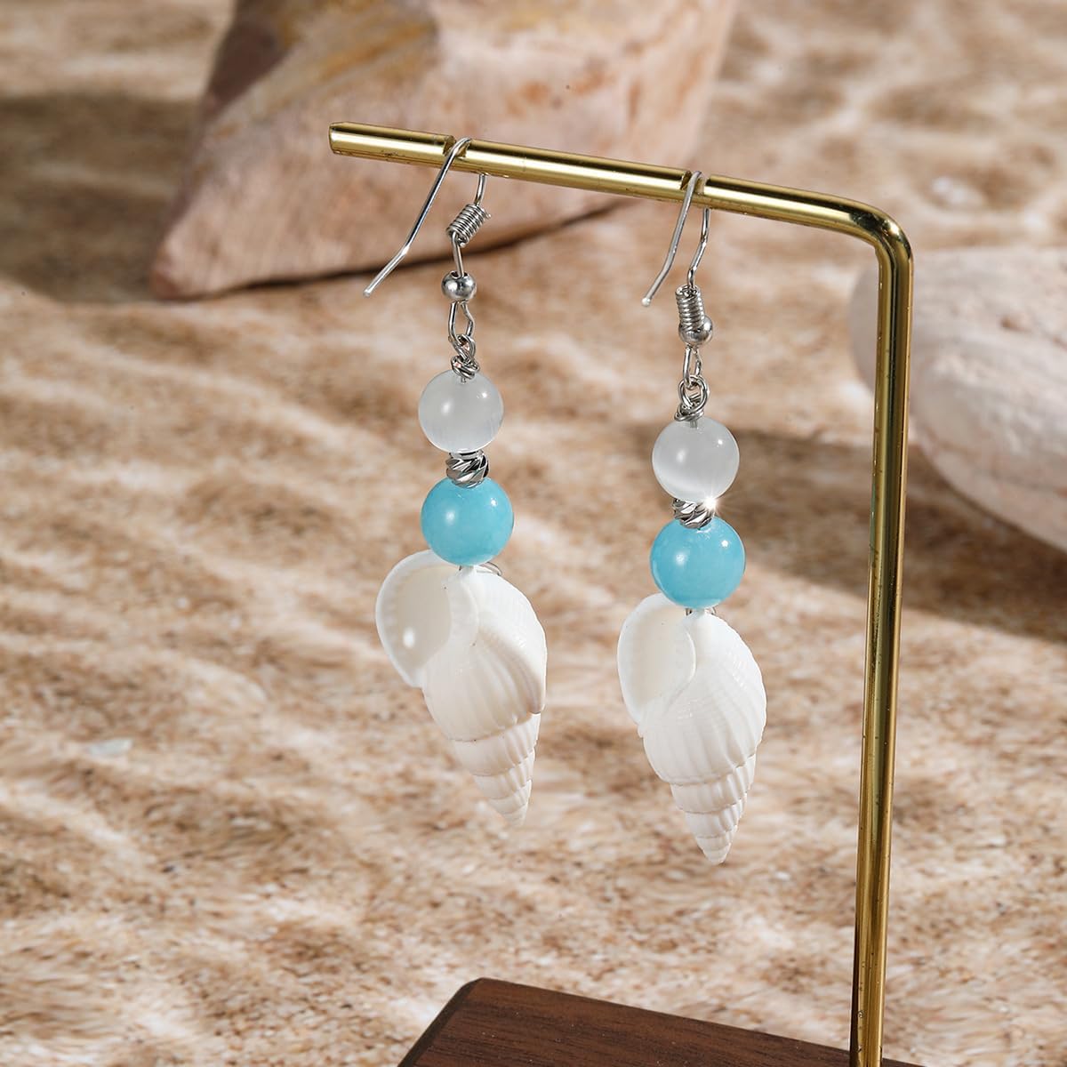 Bohemian Shell Pearl Earrings for Women Girls Natural Beach Shell Drop Earrings Sea Shell Conch Hawaii Earring Summer Holiday Earrings - Image 3