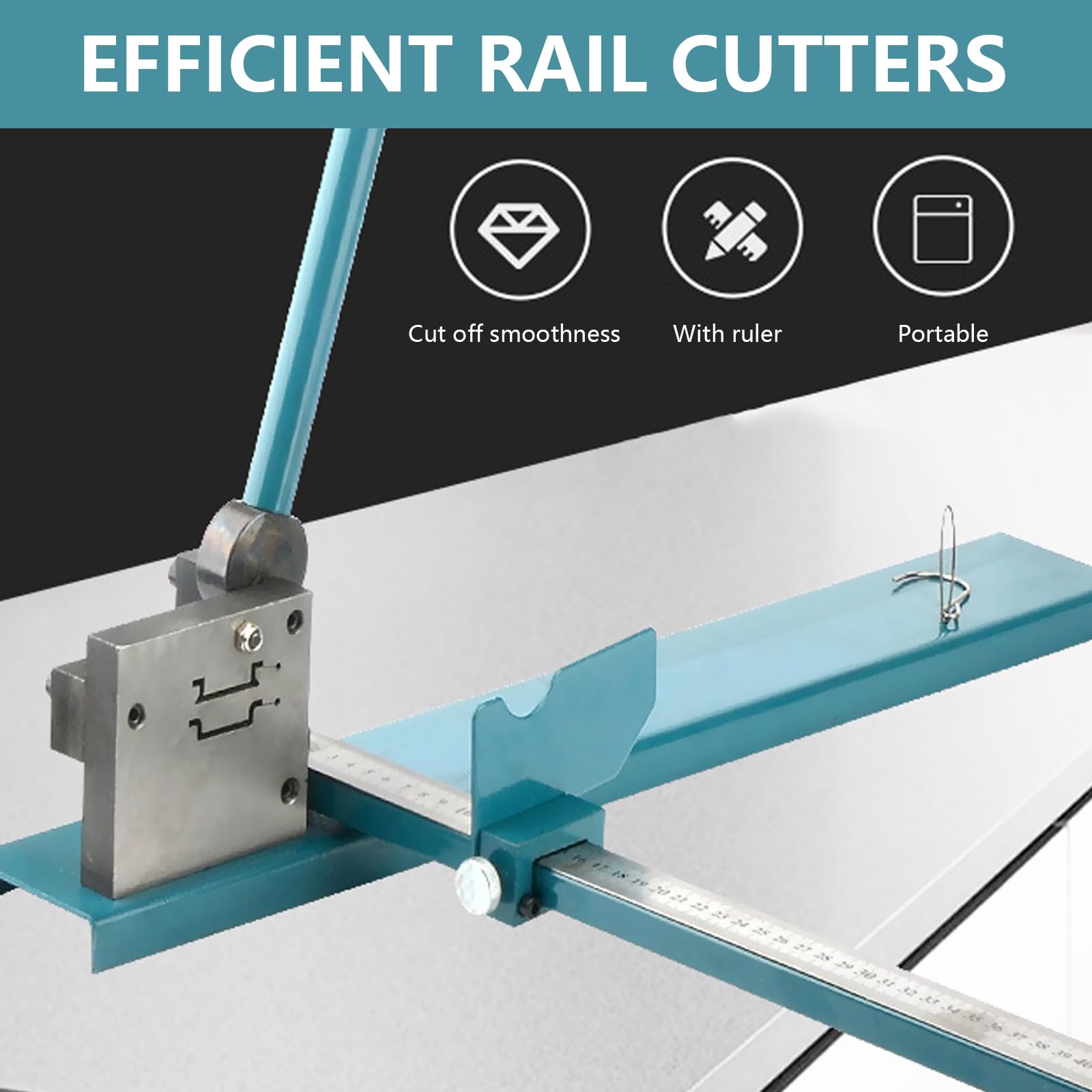 Taglierina Manuale Per Guide DIN, Utensile Da Tavolo Da 35 Mm Con Scala Graduata, Testa Di Taglio A Doppia Scanalatura Per Guide DIN In Acciaio E Alluminio Per Elettrotecnica E Installazione Elettrica
